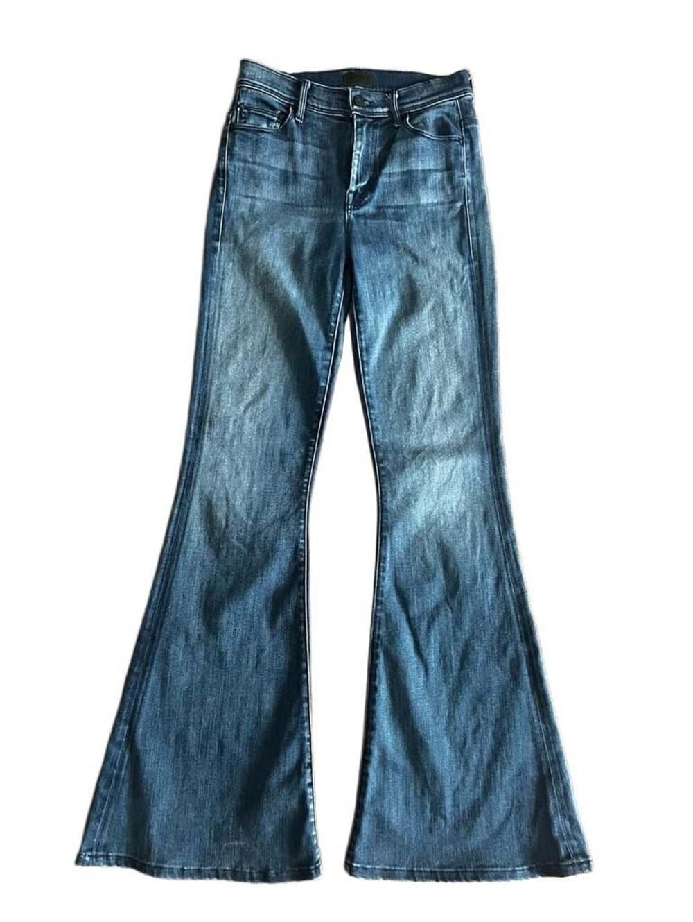 MOTHER The Super Cruiser Flare Jeans Dreamy Dark Wash Size 25 - Picture 11 of 15